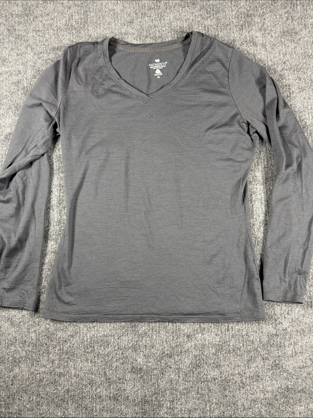 Segments Merino Wool T-Shirt Womens Gray Base Layer Classic Outdoor